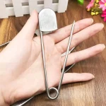 Épingle de sûreté en acier inoxydable de grande taille, 1 pièce, 12.8cm, outils de couture, accessoires, aiguilles enveloppées, épingles de sûreté pour la fixation des fichiers