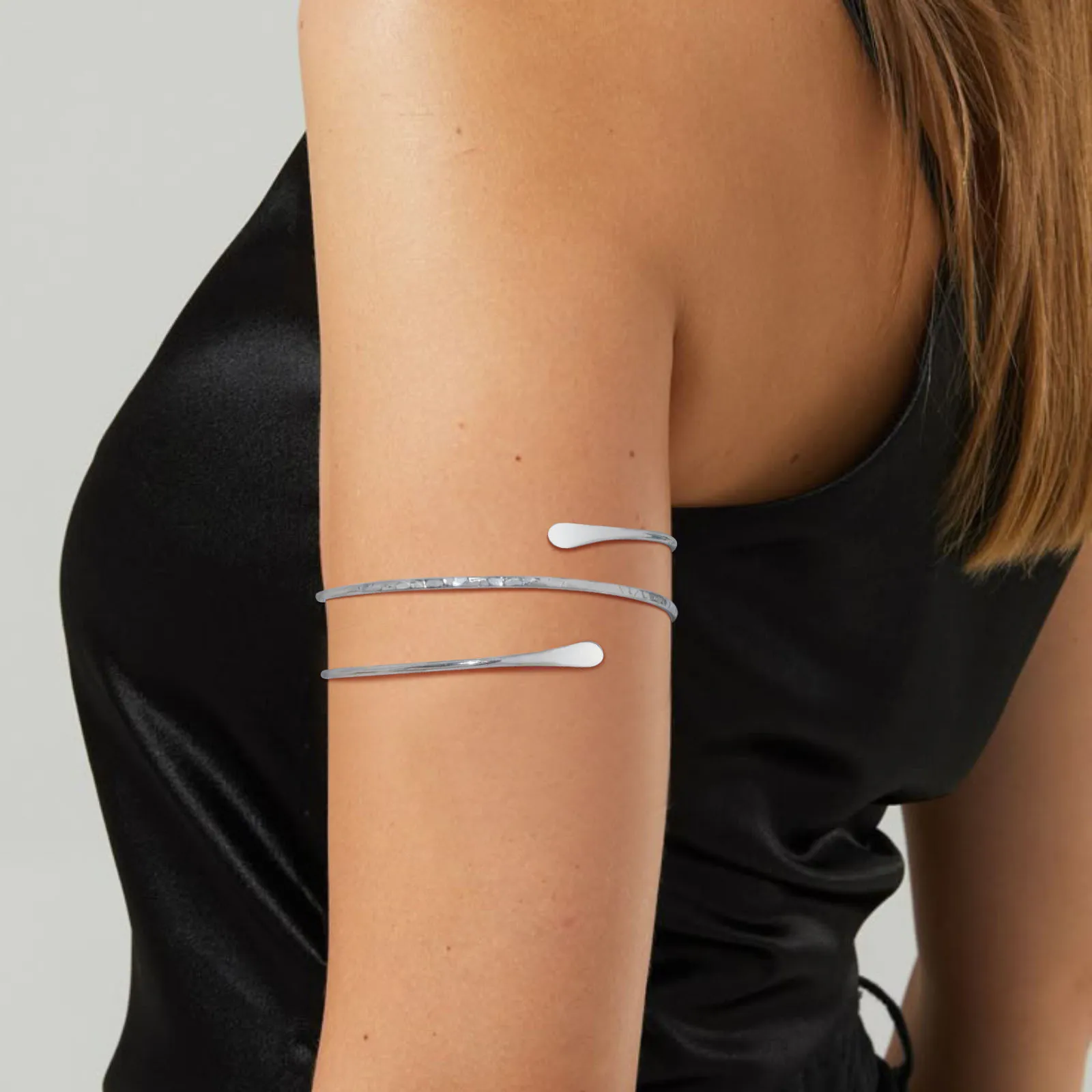 Bracelet manchette du haut du bras pour femmes, brassard minimaliste plaqué or, bijoux de fête