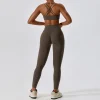 ensembles de vêtements de yoga pour femmes, vêtements de sport, leggings taille haute et haut, ensemble deux pièces, survêtement de gymnastique sans couture, tenues d'entraînement de fitness
