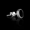 boucles d'oreilles personnalisées en argent 925 pour hommes, bijoux simples street punk hip hop