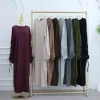 uni nouveau abaya 2025 islamique femmes vêtements modeste abaya femmes robe musulmane fermé abaya dubaï froncé cordon manches