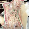 foulard hijab à imprimé floral carré 90 pour femme, châle, cape, 100%