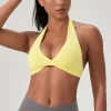 soutien gorge de sport de yoga pour femmes, col licou, design élégant au dos, soutien gorge de gymnastique sexy pour course à pied, fitness