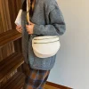 mode fanny pack sac à bandoulière pour femmes en cuir pu sac à bandoulière fille large sangle sacs banane femme décontracté couleur unie sac à bandoulière