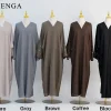 abaya ouvert avec broderie de lune, manteau kimono de luxe et ensembles musulmans hijab pour femmes, vêtements rétro modeste pour fête, nouvelle collection 2025