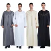 Hommes musulmans Abaya Robes arabe moyen-orient Jubba Thobe Islam vêtements caftan robe caftan saoudien