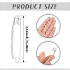 Épingles de sûreté en strass argenté, 5 pièces, clips pour pull et châle, broches pour femmes, fournitures de fabrication de bijoux pour vêtements, chapeaux, châle