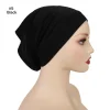 turban musulman en coton doux pour femme, sous Écharpe, base artificiel astique unie, bonnet nik, voile, 2024