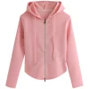 veste cardigan à capuche pour femmes, hauts épais haut de gamme pour petits vêtements, nouvelle collection automne et hiver 2025