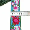 ruban de fleurs brodées pour la couture, robe de soirée, accessoires de patchs à franges pour vêtements, fournitures de couture, artisanat, 1 yards