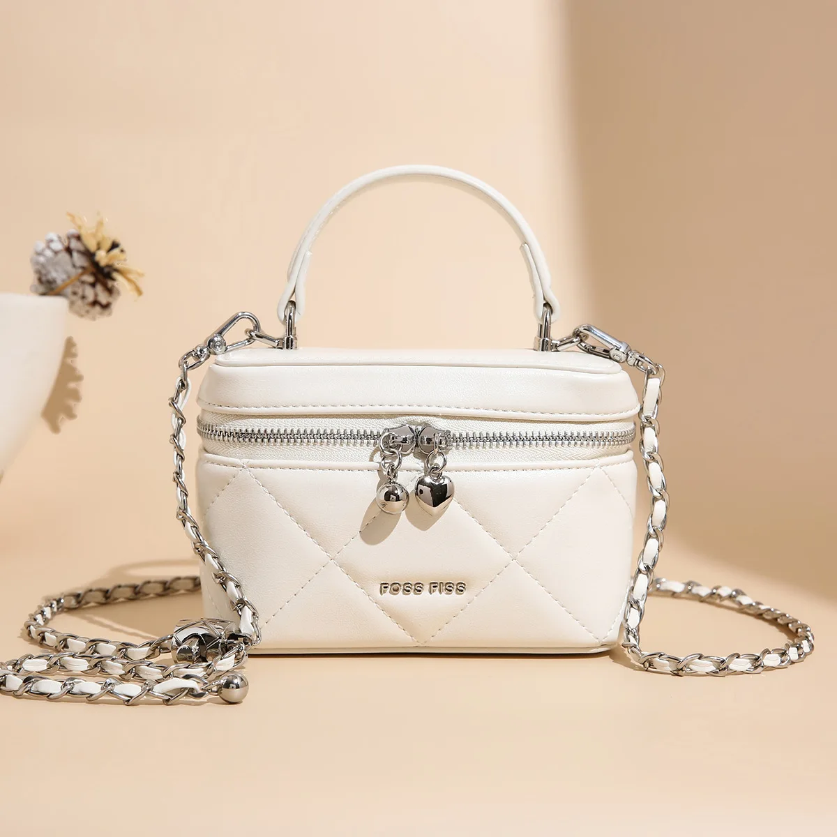 Sac boîte de Style français, sac à main carré structuré élégant, sac à bandoulière en chaîne Chic pour femmes, sac de jour à nuit minimaliste de luxe