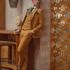 costumes marron pour hommes, 3 pièces, coupe cintrée, sur mesure, blazer à simple boutonnage, gilet, pantalon, vêtements de travail pour marié de mariage, décontracté, personnalisé