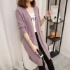 cardigan d'extérieur pour femmes, manteau tricoté, pull col en v, couleur unie, automne 2025, harajuku, décontracté, attrayant, mode chaude pour jeunes, y2k