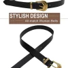 ceinture femme en cuir véritable ceinture noire avec boucle dorée ceintures occidentales pour femmes ceinture en cuir noir ceintures de taille rétro