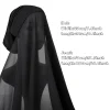 foulard hijab instantané en mousseline de soie avec sous capuchon, Écharpe de sauna extensible, fine, respirante, protection solaire