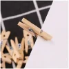 50pcs bricolage mini clips en bois artisanat fait à la main décoratif photo clips pince à linge artisanat décoration piquets maison bureau bricolage jouet