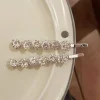 barrettes en strass brillants, pinces à cheveux de luxe à la mode pour femmes, épingles à cheveux couleur argent pour filles, accessoires bijoux pour cheveux
