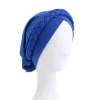 turban tressé à la main de style bohème pour femme, chapeau ample, bandana croisé, hijab musulman, tête islamique, perte de cheveux, casquette de chimio