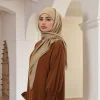Écharpe hijab instantanée en viscose pour femmes musulmanes, nouveau design, avec bande élastique, bandeau facile à porter, châles féminins