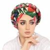 nouvelle tresse hijabs femmes croix front imprimé fleuri femme musulmane turban pour fête élégant islamique bandeau élastique hijab bonnets
