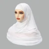 2 pièces/ensemble hijab musulman modal rayonne hijab avec la même couleur sous capuchon femmes doux coton rayonne châle premium coton jersey tube casquettes
