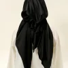 Écharpe hijab instantanée en tissu satiné pour femme musulmane, turban doux, bandeau de sauna, bonnet artificiel astique uni, couvre tête, bonnet de nuit de haute qualité