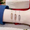 bijoux de luxe français simples et à la mode en argent 925 pour femmes, bracelet rond mobile à trois diamants en zircon, cadeau de fête classique