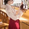 robe longue style japonais pour femmes, kimono cardigan, jupe pour filles, broderie florale, manches longues, yukata haori, cosplay oriental antique