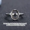 matériau en argent 925, réglage de bague de style simple, adapté à l'artisanat des pierres à fond plat, design minimaliste pour femmes