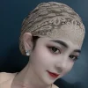 casquettes hijab intérieures musulmanes pour femmes, couvre tête en dentelle brillante, bonnet extensible, turban, couvre chef