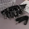 pochette de soirée de luxe style punk pour femmes, sac à main plissé sous les bras avec fermeture éclair multiple, haute qualité pour les occasions formelles