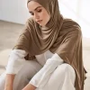 polyesterjersey hijabs écharpe pour femmes musulmanes châle extensible facile hijabs modal hijab foulards foulard femme africaine turban