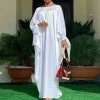 abaya musulman pour femmes robes de soirée 2025 caftan à lacets marocain dubaï ramadan abayas islam robes arabe longue robe jalabiya