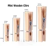 50pcs bricolage Mini Clips en bois artisanat fait à la main décoratif Photo Clips pince à linge artisanat décoration piquets maison bureau bricolage jouet