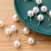 Bview Art 50/100 pièces punaises à tête sphérique en perles, punaises en plastique pour mur de photos, épingles décoratives pour tableau blanc de bureau