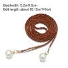 ceintures fines en cuir et chanvre pour femmes, corde à nouer, élégante, perlée, style bohémien, vêtements de collocation, été