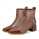 Sandales à talons De styliste pour femmes, chaussures élégantes à talons mi-hauts, escarpins épais, tendance 2025, nouvelle robe Sexy, Zapatillas De Mujer