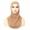 chapeau hijab artificiel astique pour femme, turban doux, sous Écharpe, casquette intérieure, Écharpe de sauna décontractée, ramadan