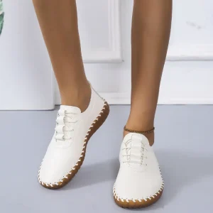 Chaussures plates pour femmes 2025 nouvelle couture à la main femmes baskets mode décontracté maman chaussures confortables femmes mocassins grande taille 35-43 Chaussures plates pour femmes 2025 nouvelle couture à la main femmes baskets mode décontracté maman chaussures confortables femmes mocassins grande taille 35-43