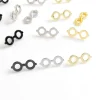 Épingles en forme de lunettes en or véritable plaqué cuivre, 5 pièces, bricolage, fabrication de bijoux à la mode, poupée baroque, matériaux d'accessoires en perles