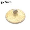 100 pièces/lot 6x2mm aimants ronds forts pour réfrigérateur, bricolage, construction, scientifique, artisanat, éducation 6*2mm