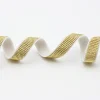 corde de ceinture élastique or et argent, ruban élastique, accessoires de vêtement bricolage, accessoires de couture, 10mm, 10 m