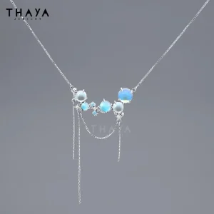 Thaya élégant gland femmes collier élégant filles tour de cou femme pendentif cristal collier anniversaire fête bijoux cadeaux d&rsquo;anniversaire