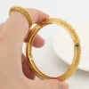 bracelet avec anneau en or pour femme, bracelets à breloques, manchette exquise, conception évidée, anneau ouvert, bijoux fantaisie, cadeaux