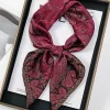 foulard de luxe en satin imprimé paisley, bandana carré hijabs pour femmes, foulard, ruban pour cheveux, bandeau, accessoires pour cheveux chics