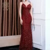 robe de soirée sirène à sequins pour femmes, robe longue dos nu, robe de soirée perlée, robe maxi à col en v, robe de rhsexy, quoi que ce soit, 2024