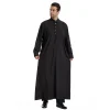 robe chemise arabe à manches longues pour hommes musulmans du moyen orient, caftan islamique de couleur unie, maxi dubaï, vêtements longs jubba thobe abaya, nouvelle collection
