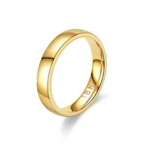 Bague plaquée or couleur mode femme Simple Couple bague de mariage bijoux de fiançailles cadeau