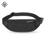 Hk Fanny Pack noir étanche argent ceinture sac hommes sac à main adolescent voyage portefeuille ceinture mâle taille sacs étui à cigarettes pour téléphone