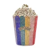 pochettes en cristal pour femmes, popcorn élégant, sac à main de fête, sacs de soirée rouges, pocommuniste de jour de patients de mariage